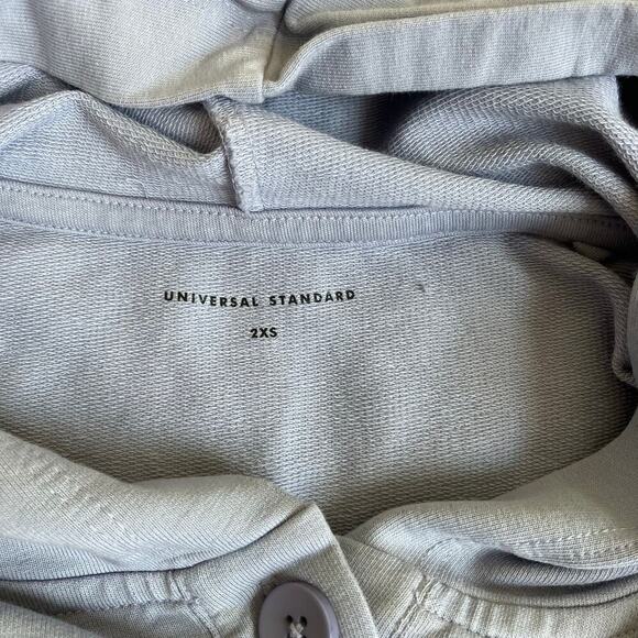 Universal Standard Henley Hoodie In Lavender Relaxed Casual Comfy Layering Sz S - Picture 6 of 16
